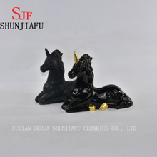 Ceramic Sitting Steeds Gallop for Home Ornaments