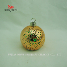 Spherical Electroplated Ceramic Candle Stand, Porcelain Candle Candlestick/B