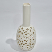 Hollow out Shape Ceramic Neck Vase