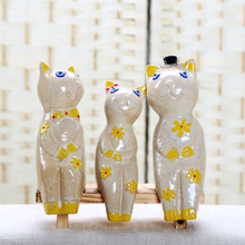 Animal Ornament Porcelain Decoration Kitty Ceramic Crafts Creative