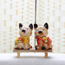 Creative Home Decoration Furnishing Dog Ornament Ceramics (Yellow)