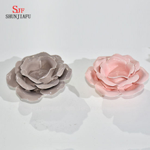 More Color Lotus Flower Shape Tealight Candle Holder Ceramic Candlestick