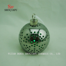 Spherical Electroplated Ceramic Candle Stand, Porcelain Candle Candlestick/C
