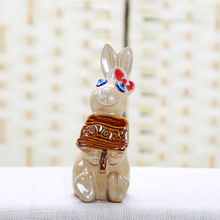 Ceramic Small Rabbit Sit Table Concise Modern Home Decoration