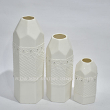 White Ceramic Modern Style Water Pitcher Flower Vase / Decorative Bouquet Holder