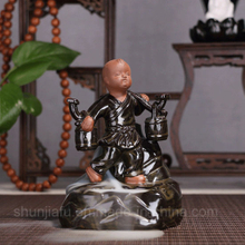 The Young Monk Decoration Incense Burner Smoke Backflow Ceramic