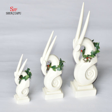 Good Luck; Ceramic Deer Shape Christmas Decoration, Holiday Gift.