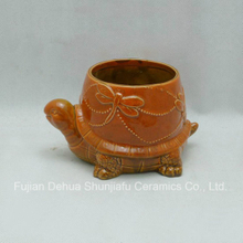 Ceramic Little Turtle Type Flowerpot for Decotation