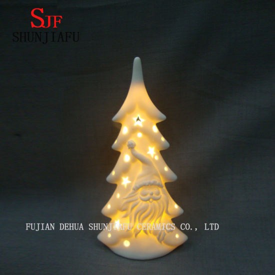 Ceramic Christmas Tree - LED Lighted Mini Tree