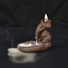 Elephant Backflow Incense burner, Creative Ceramic Backflow Incense hoder for home decoration