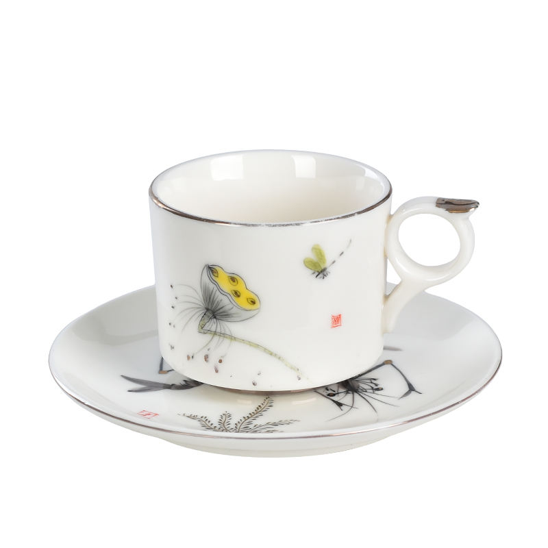 handpainted ceramic coffee cup