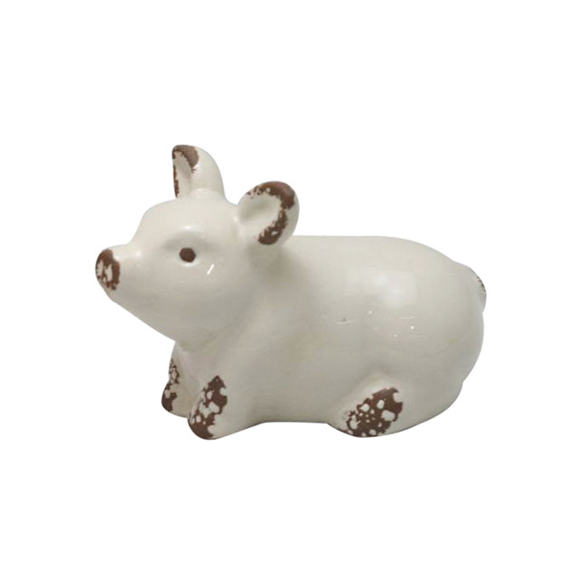 Ceramic Red Pig Yellow Pig And White Pig Ornaments