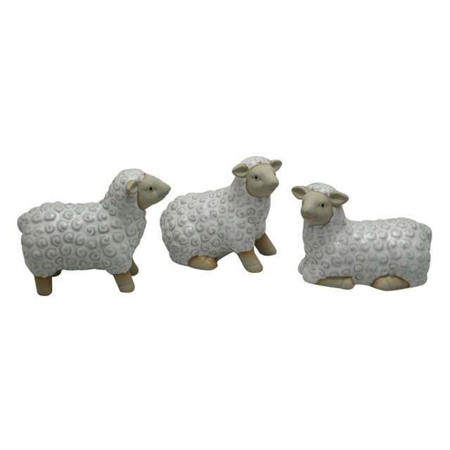 Ceramic Farm Sheep Statue Animal Ornaments