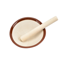 Kitchen，Ceramic Mortar Bowl with Wooden Pestle for Grinding And Crushing Seeds, Herbs, And..,