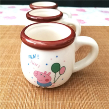 White Ceramic Cup Pig logo Dessert Ceramic Ice Cream Bowls Ceramic Ice Cream Cup 