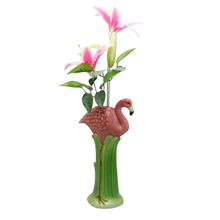 Ceramic Pink Flamingo Vase