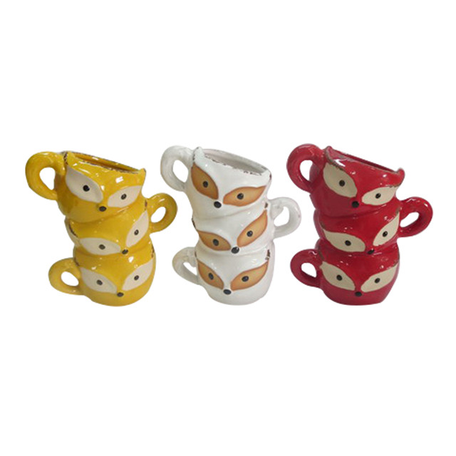 Ceramic Owl Cup Design Flowerpot