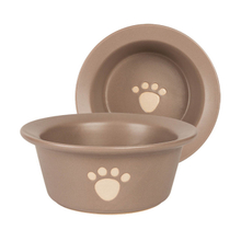  Bowl bottom printing Bone pictures grey Ceramic Pet Feeder Circular Ceramic Dog Bowl 