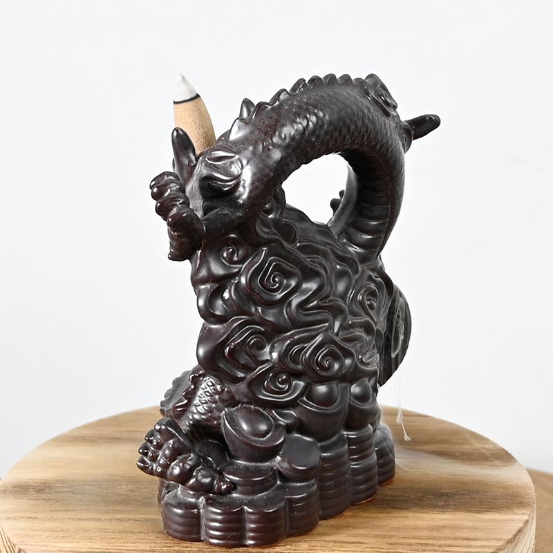 Ceramic Dragon Waterfall Backflow Incense Burner Production Supplier