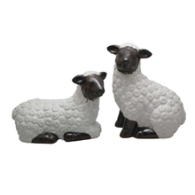 Sitting sheep Ceramic White Farm Sheep Statues Decoration 