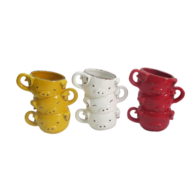 Ceramic Owl Cup Design Flowerpot
