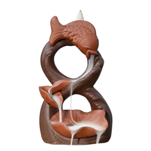 Ceramic Fish Lotus Backflow Incense Burner