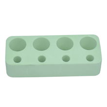 Green Horizontal Plate 4 Holes Diatomite Toothbrush Holder