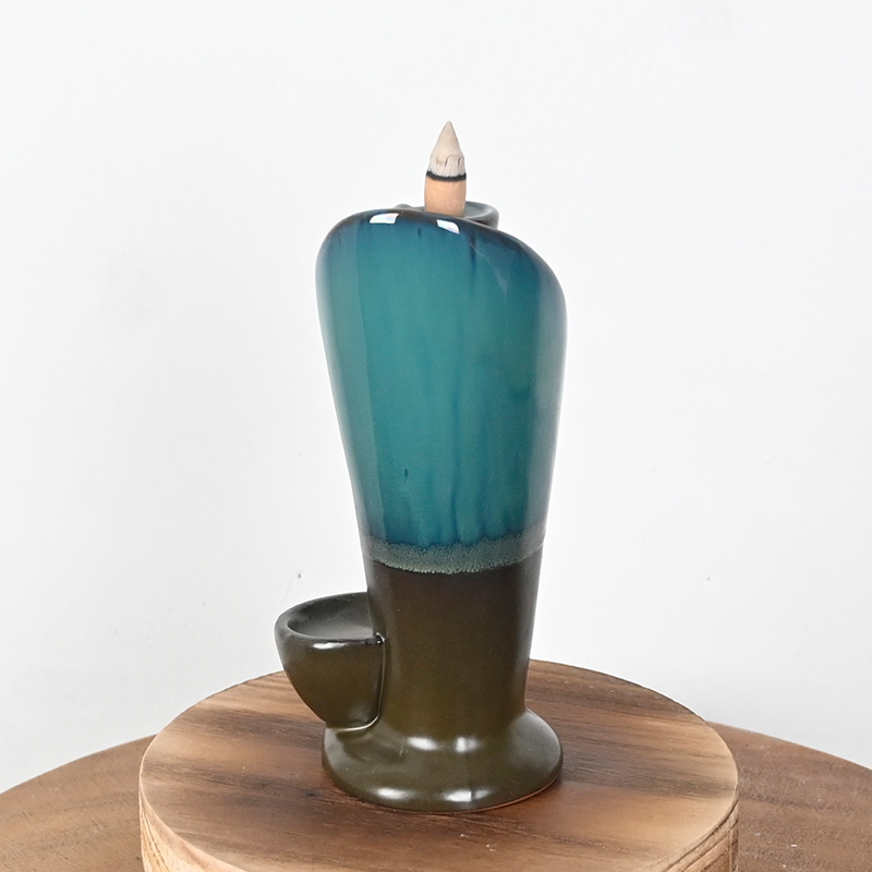 Ceramic Incense Burner With Brass Lid - Lotus Design For Cones & Sticks, 3-Piece Set For Home, Meditation, Or Yoga - View #7