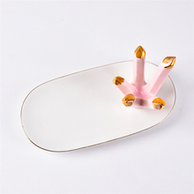 Golden ceramic Jewelry Tray