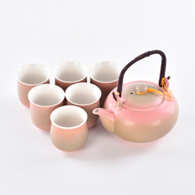 Production Enterprises Direct Selling Ceramic Pink Tea Set 