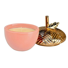  with Electroplated Golden Ceramic Lids Pink Ceramic Candle Jar