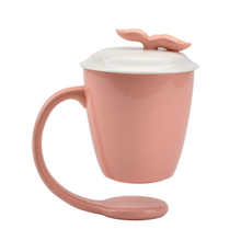 Different Color Home Decoration Custom Suspending mugs Floating Ceramic Coffee Mug With Handle and Lid