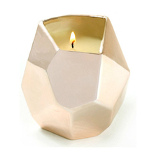  with electroplated golden and Rose Gold rhombus ceramic candle cup