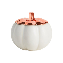 Plated Gold Rose Gold New Product Ceramic Pumpkin Lid Ceramic Pumpkin Candle Jar