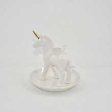 Unicorn Style Home Decor Gift Jewelry Display Tray Wedding Gift Ceramic Ring Holder Custom Trinket Tray