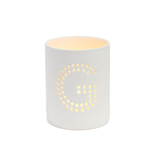 Hollow Out The English Letters White Candle Cup