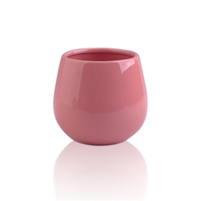 Pink ceramic candle cup