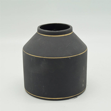Modern Style White Dots Rugby Style Colorful Gold Black Ceramic Vase