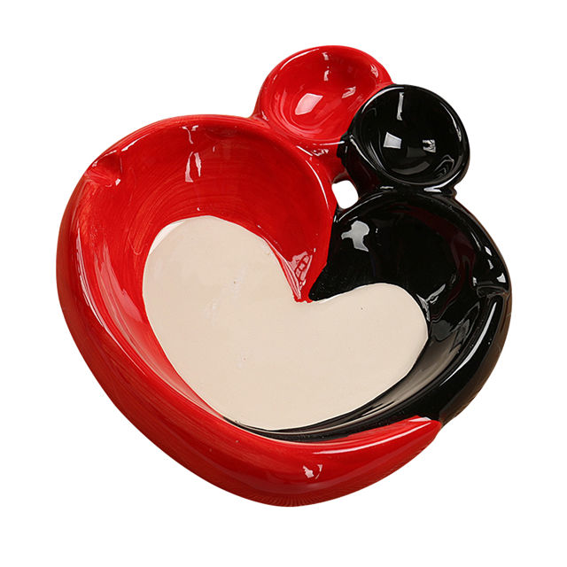 Ceramic Ashtray Ace Of Hearts Card Heart to heart ceramic ashtray