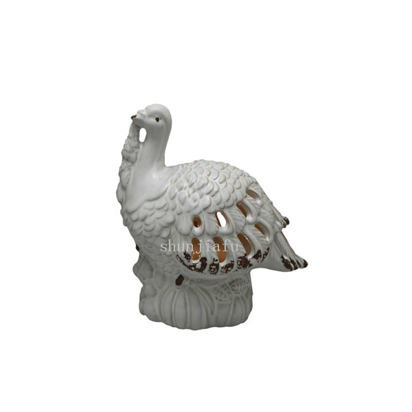 White Turkey Hollow LED Lamp Three Models Ceramic Turkey LED Night Light