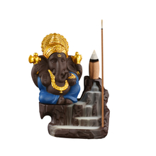 Customized Censer Holder Waterfall Flowing Smoke Backflow Ceramic Different Color Choose Ganesha Incense Burner